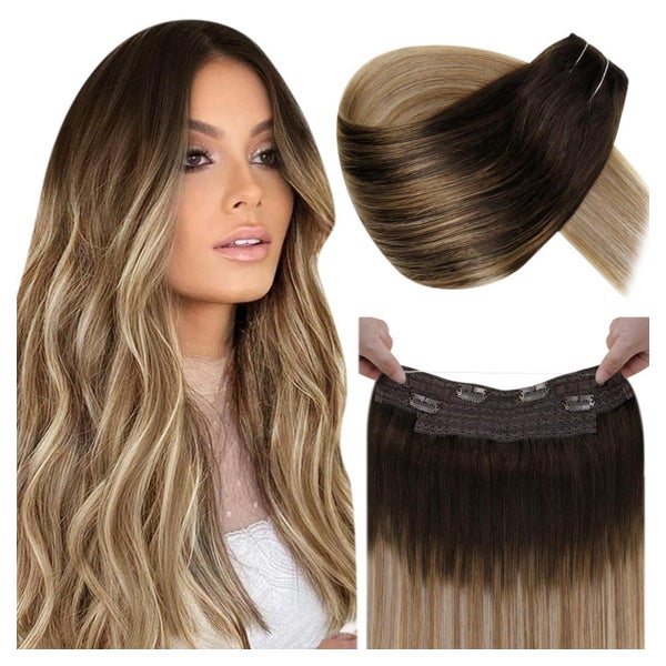 Extensions Echthaar Unsichtbar Draht Ombre Braun 30 cm-w 1-1 1 St
