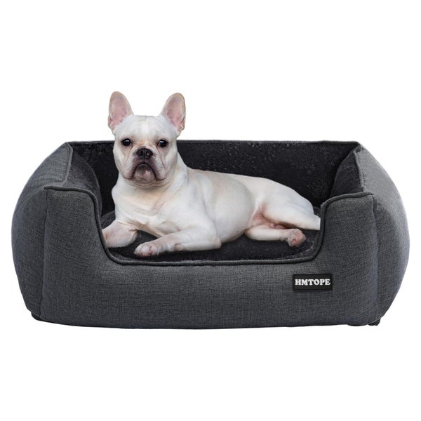 Hundebett Hundesofa abnehmbar L 76 x B 61 x H 23 cm Dunkelgr 1 St