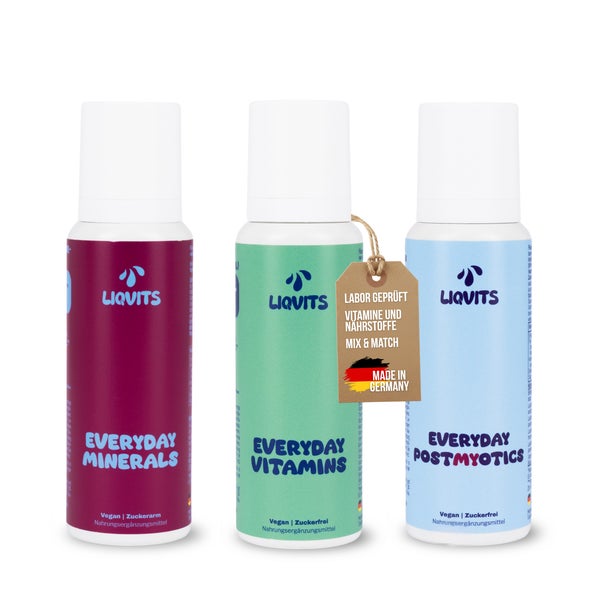 LiqVits Be Healthy+ (Vitamine A-K, Eisen+, Darmkulturen) Set 450 ml