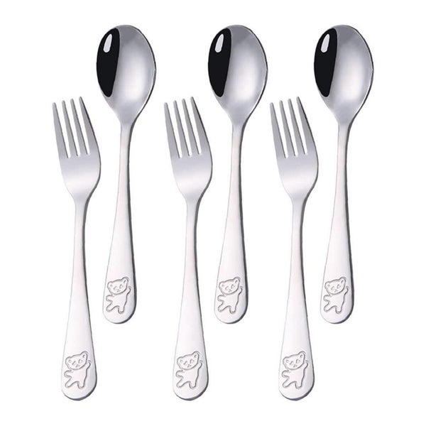 Kinder Besteck Set 18/10 Edelstahl Löffel Gabel 1 St