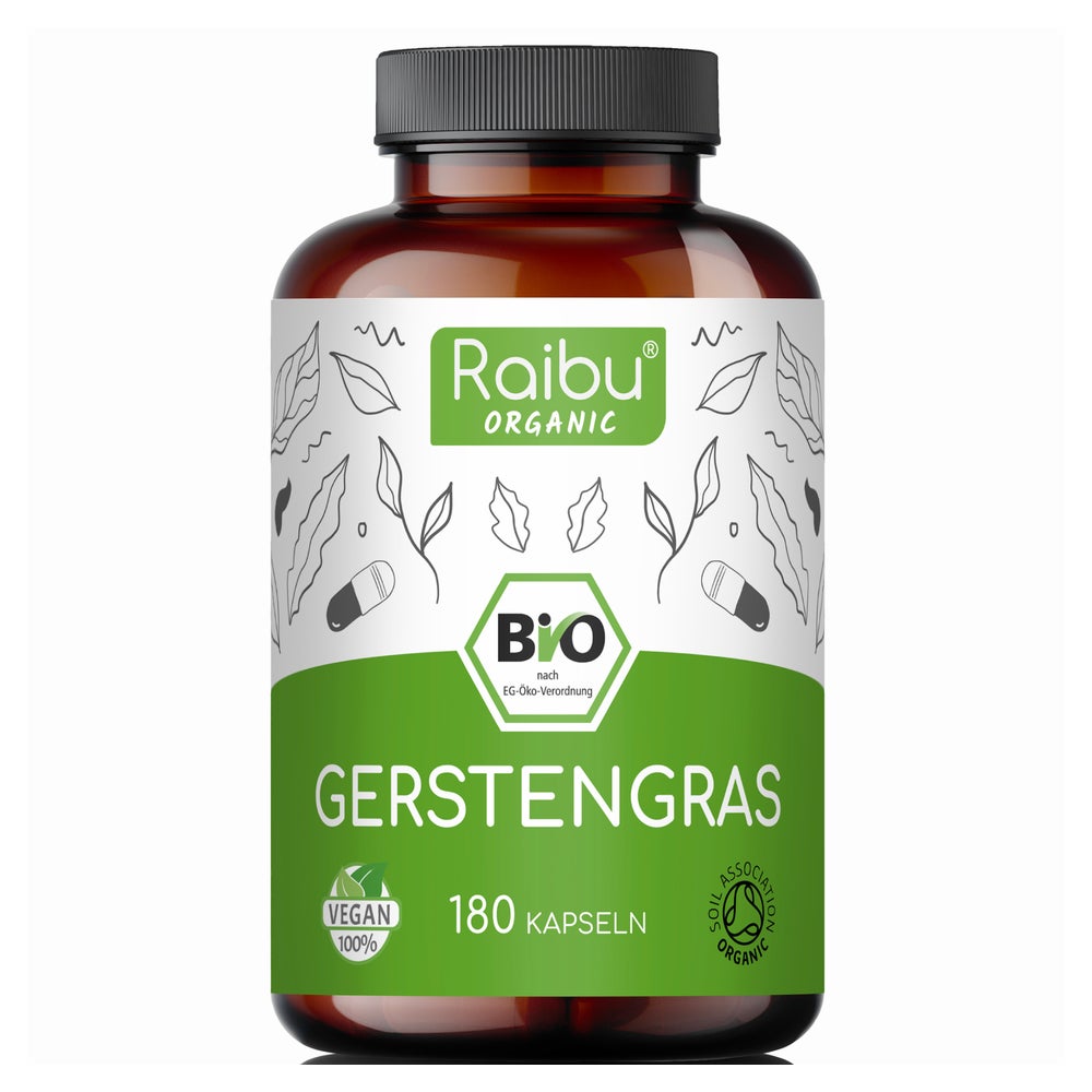 BIO Gerstengras Kapseln Hochdosiert - RAIBU 180 St