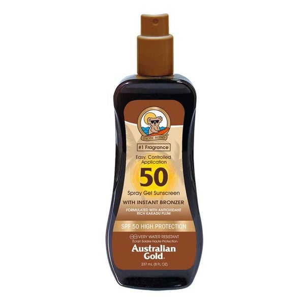 Australian Gold SPF 50 Spray Gel + Bronzer 237 ml