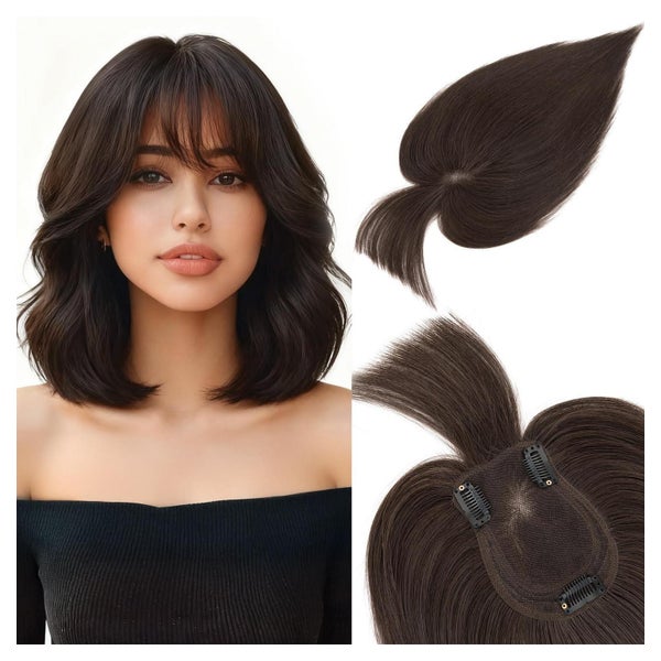 Topper Echthaar Damen Clip in Haarteile Luftiger Pony 35g Du 1 St