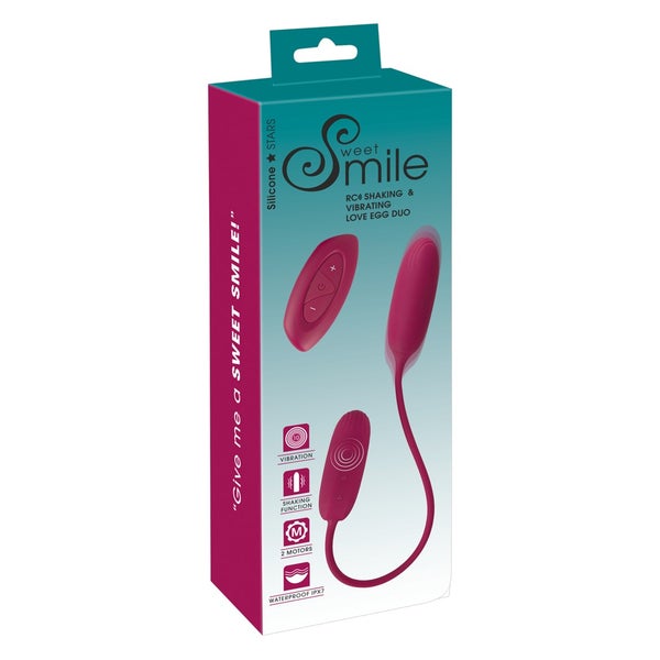 Sweet Smile - RC Shaking & Vibrating Love Egg Duo 1 St