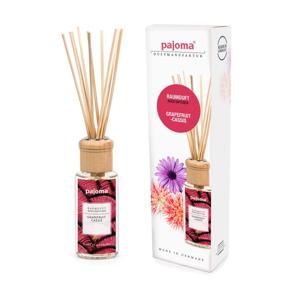 pajoma® Raumduft 100 ml inkl. Duftstäbchen, Grapefruit-Cassis 100 ml