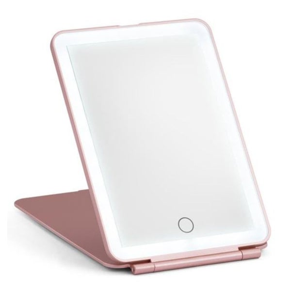 UNIQ Faltbarer wiederaufladbarer LED-Kosmetikspiegel - Pink