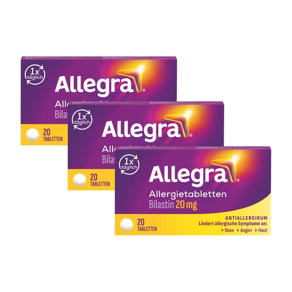 Allegra Allergietabletten 20 mg Dreierpack 3X20 St