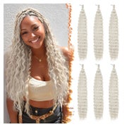 Haarverlängerungen Crochet Braids Ocean Wave 55cm Platin Blo 1 St