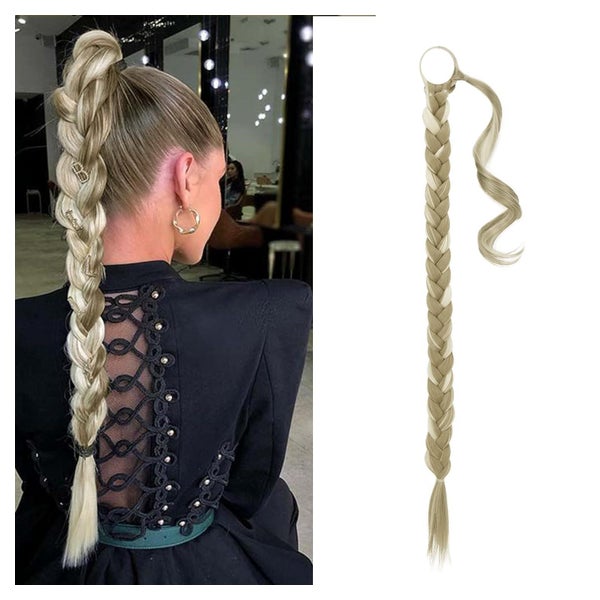 BARSDAR 66cm Geflochtener Pferdeschwanz Blond Aschbraun 16H6 1 St