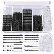 300 Stück Schwarze Haarnadeln Haargummis Bobby Pins Set 1 St