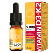 Vitamin D3 K2 Tropfen hochdosiert 5000 IE MK-7 MCT Öl vegan 1 St