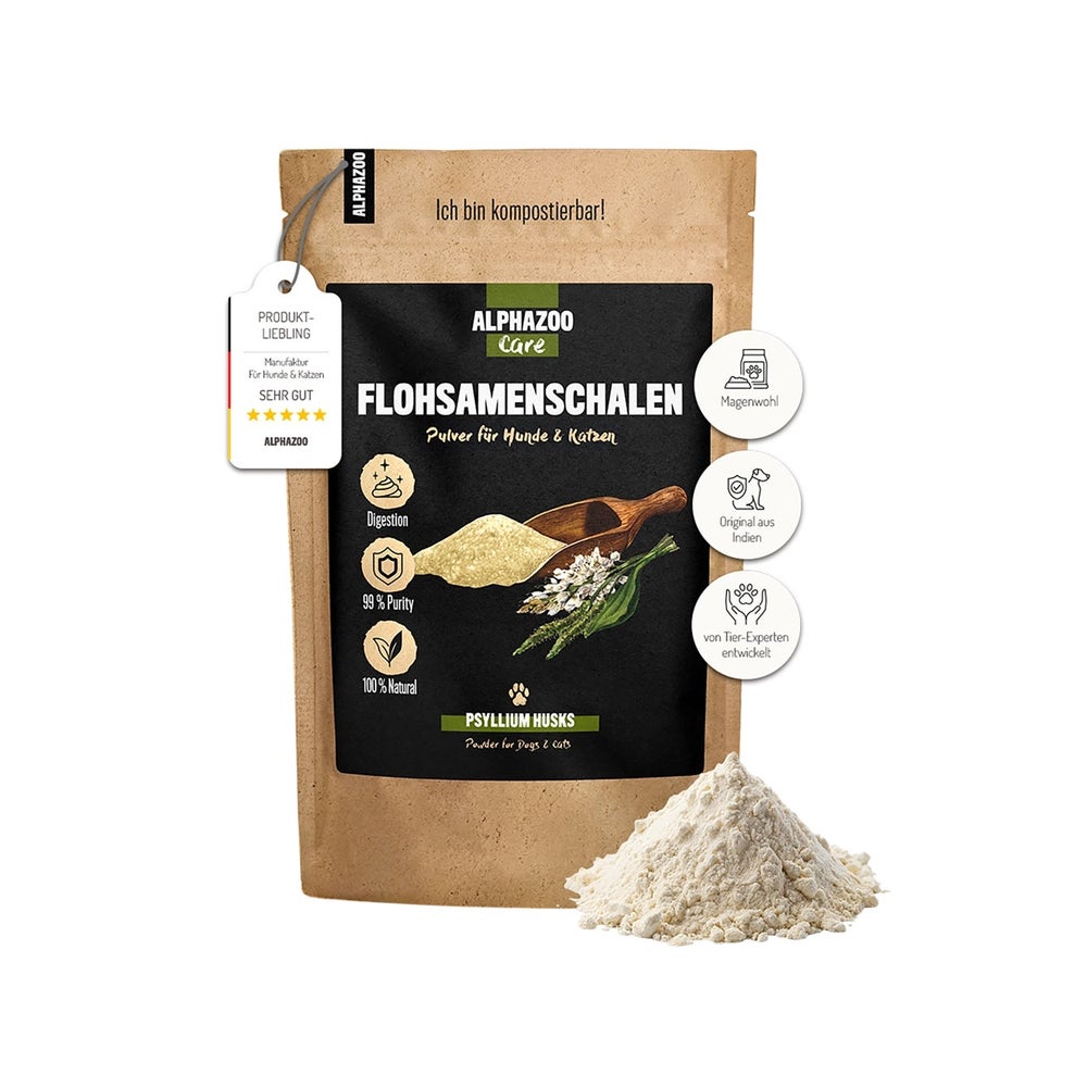 Flohsamenschalen gemahlen für Hunde 250 g