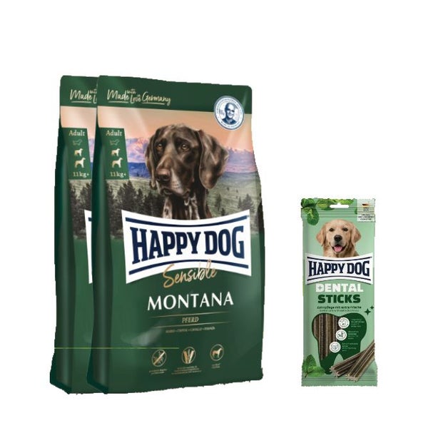 Sensible Montana Doppelpack + Dental Snacks Dental Sticks 20,1 kg