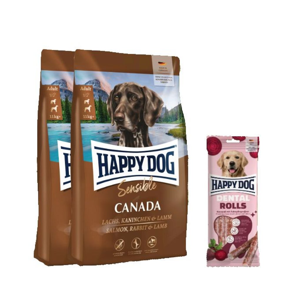 Sensible Canada Doppelpack + Dental Snacks Dental Rolls 22,1 kg