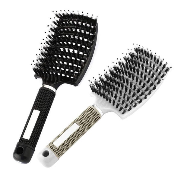 Wildschweinborsten Haarbürste Set - Haaröl verteilen, Frizz 1 St
