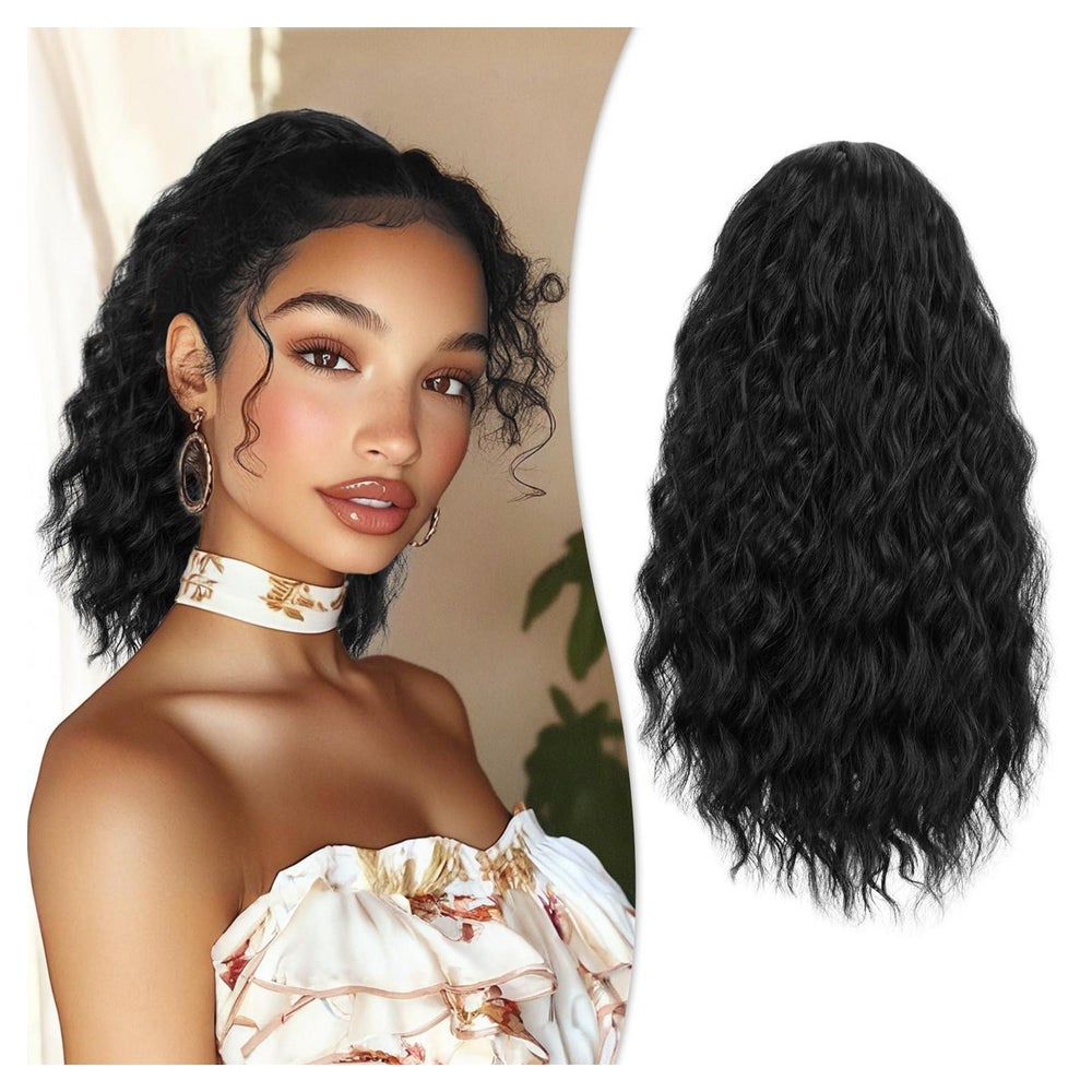 Pferdeschwanz Haarteil Clipin Extensions 40 CM Natürlich Sch 1 St