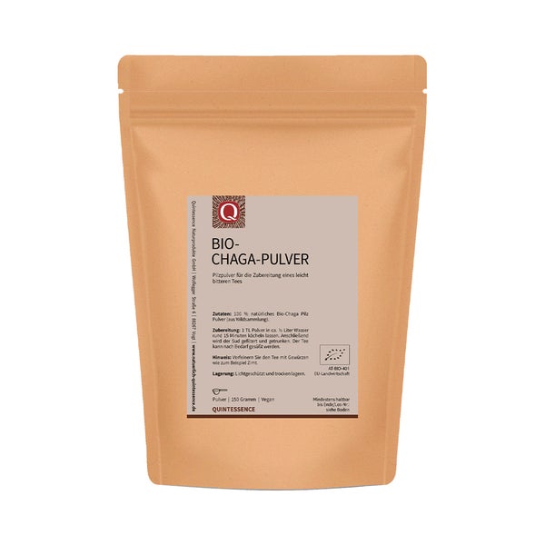 Quintessence Chaga Pulver, Bio - aus Wildsammlung 150 g