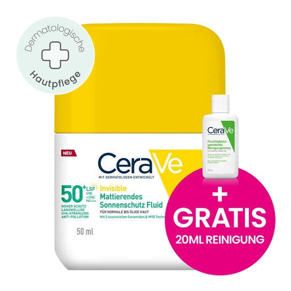 CeraVe Invisible Mattierendes Sonnenschutz Fluid LSF 50+ 50 ml