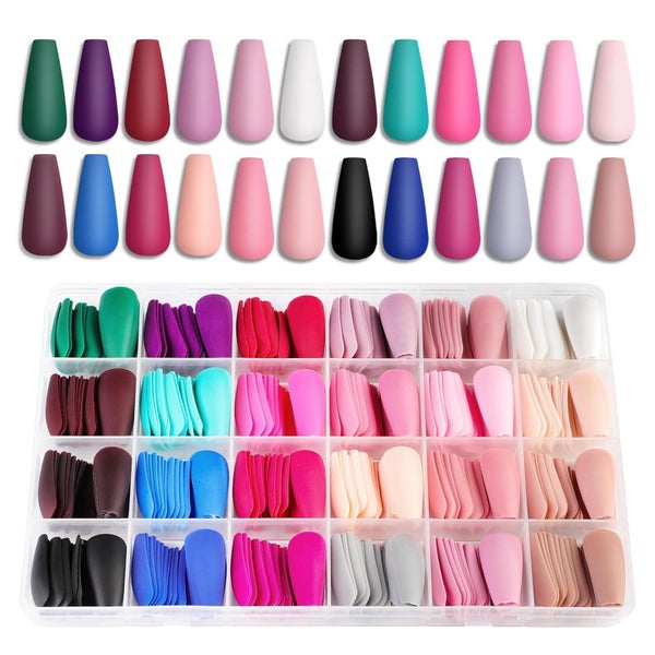 Nagelset Ballerina Sarg Matt Lang Nagelfeile 576 Stück Farbe 1 St