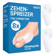 HIXO Zehenspreizer Hallux Valgus - Ballenschutz & Zehentrenner aus weichem Silikon ohne BPA 8 St