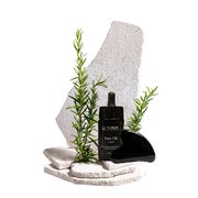 Wellness Set–Gua Sha Obsidian mit Zähnchen & CBD Gesichtsöl 1 Set