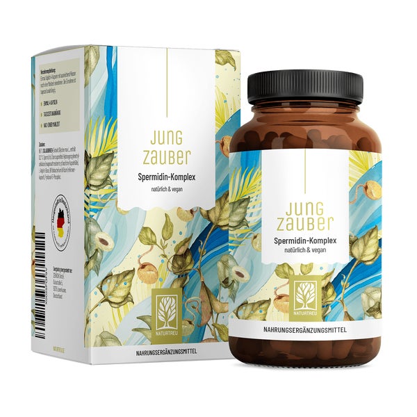 Spermidin-Komplex hochdosiert mit Bifidobakterien, Vitamin B6 und L-Arginin - JUNGZAUBER - 120 vegane Kapseln - NATURTREU® 120 St