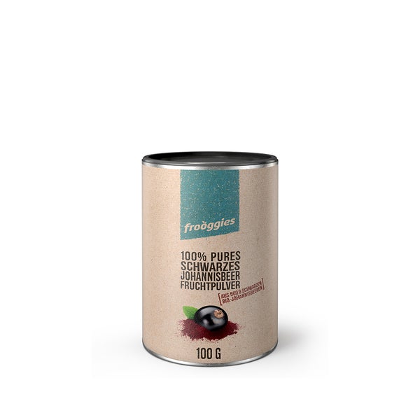 Frooggies Fruchtpulver Bio schwarze Johannisbeere 100 g