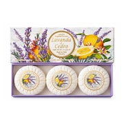 Saponificio Artigianale Fiorentino Lavendel & Zitrone Seifen Geschenkset – Made in Italy 300 g