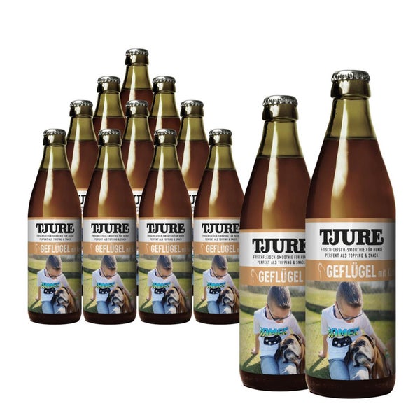 TJURE Hund - Geflügel 6er Spar Pack | der Hundesmoothie | Getreidefrei 1920 ml