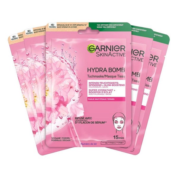 Garnier Tuchmaskenset SkinActive Hydra Bomb 5 St