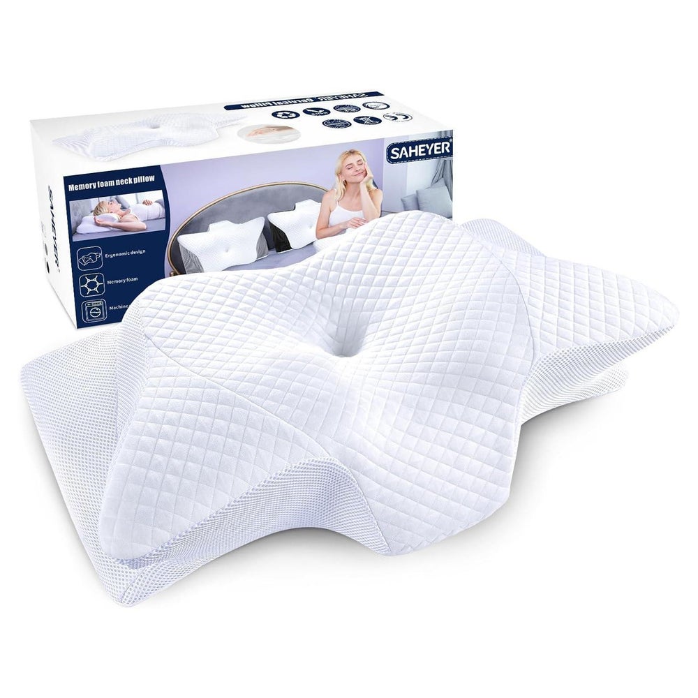 Nackenkissen Memory Foam Nackenstützkissen Weiß 60 x 35,5 x 1 St