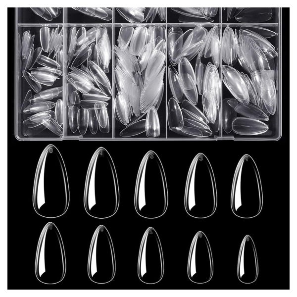 Nail Tips Almond Full Cover 1 ml (1er Pack) Mittlere Mandel- 1 St