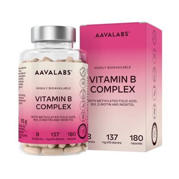Aavalabs Vitamin B-Komplex mit Methylfolat & Cholin 180 St