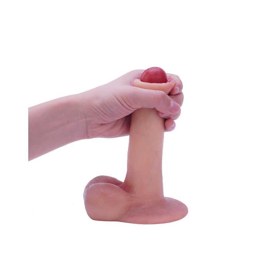 realistischer dildo Sliding Skin Dildo - realistischer Dildo mit weicher Hodensack aus Silikon  1 St online kaufen