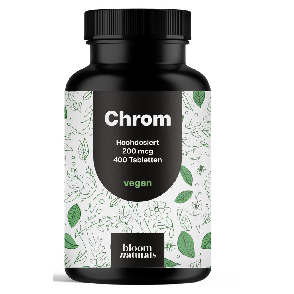 Chrom Picolinat 200 mcg - 400 Tabletten - Bloom Naturals 400 St