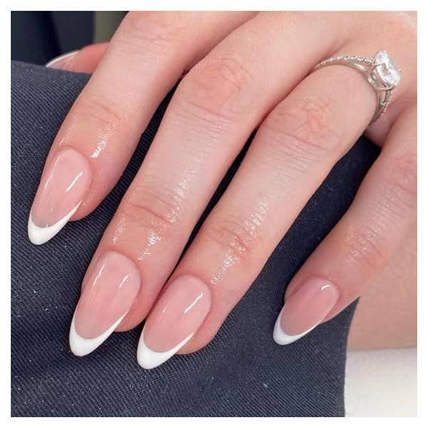 Kunstnagel 24er Set Mandel Press-on kurz weiße French Tips 1 St