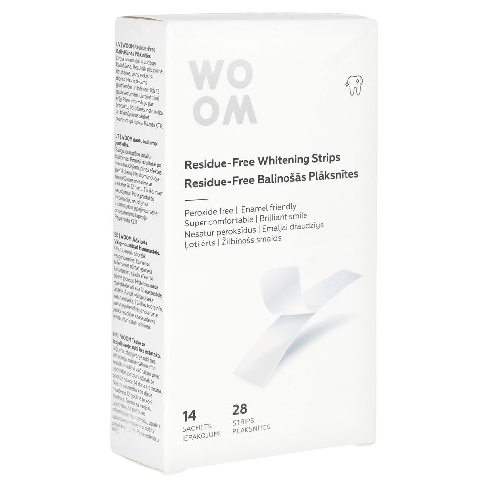 WOOM Residue-Free whitening strips 1 St