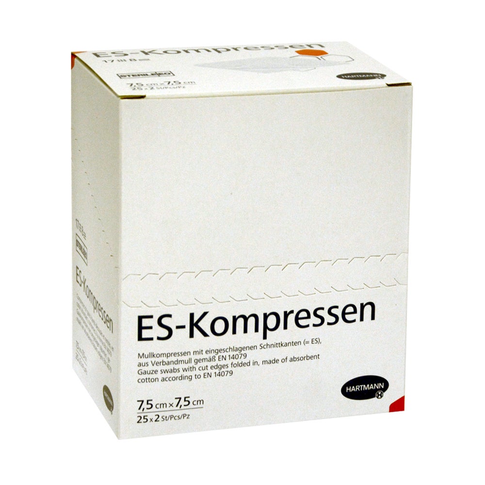 Es-kompressen Steril 7,5x7,5 cm 8fach 25X2 St