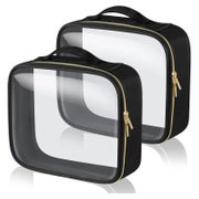 Aucuu Transparente Kulturtasche Kosmetiktasche PVC Reise TSA 1 St