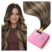 Extensions Echthaar Nanoring Balayage 55 cm-Nano 2-Nano-3-#4 1 St