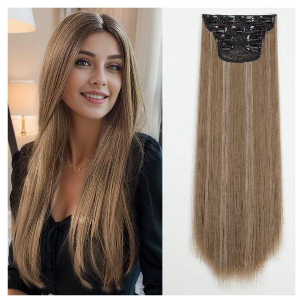 Haarverlängerung Clip In Echthaar Frauen 24 Inch-Straight 10 1 St