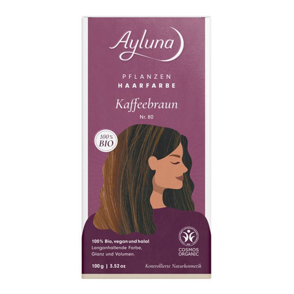 Ayluna Pflanzenhaarfarbe Kaffeebraun Nr. 80 Bio 100 g