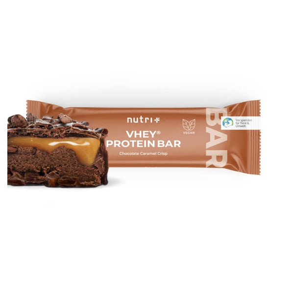 nutri+ VHEY® Protein Bar Riegel Chocolate Caramel Crisp 12er 12 St
