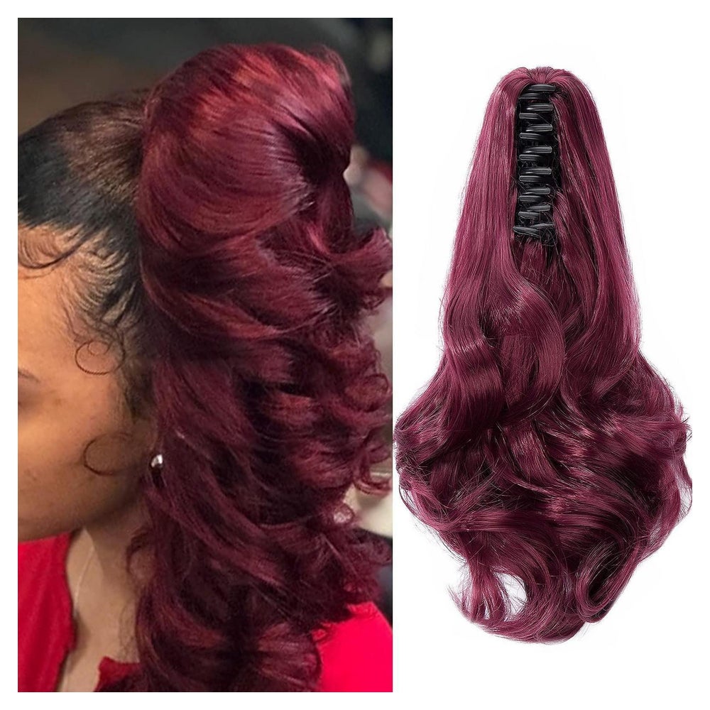 Haar Extensions Clip Haarteil Pferdeschwanz gewellt 30 cm 11 1 St
