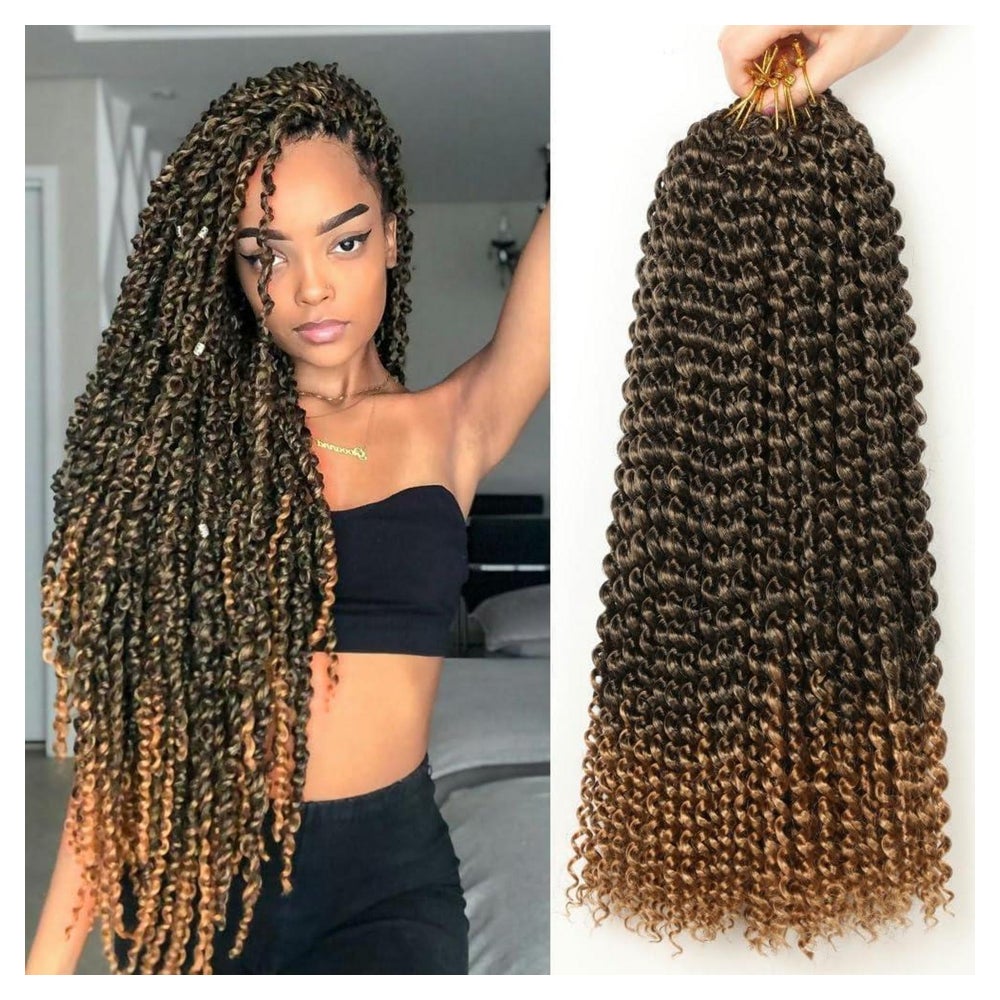 Haarverlängerung Crochet Twist gehäkelt 61 T1B-27# 24inch (7 1 St