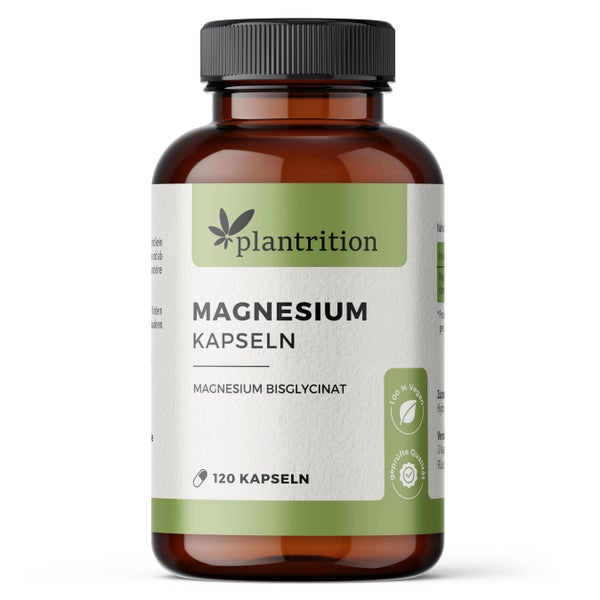 Magnesium Bisglycinat - 120 vegane Kapseln - plantrition 120 St