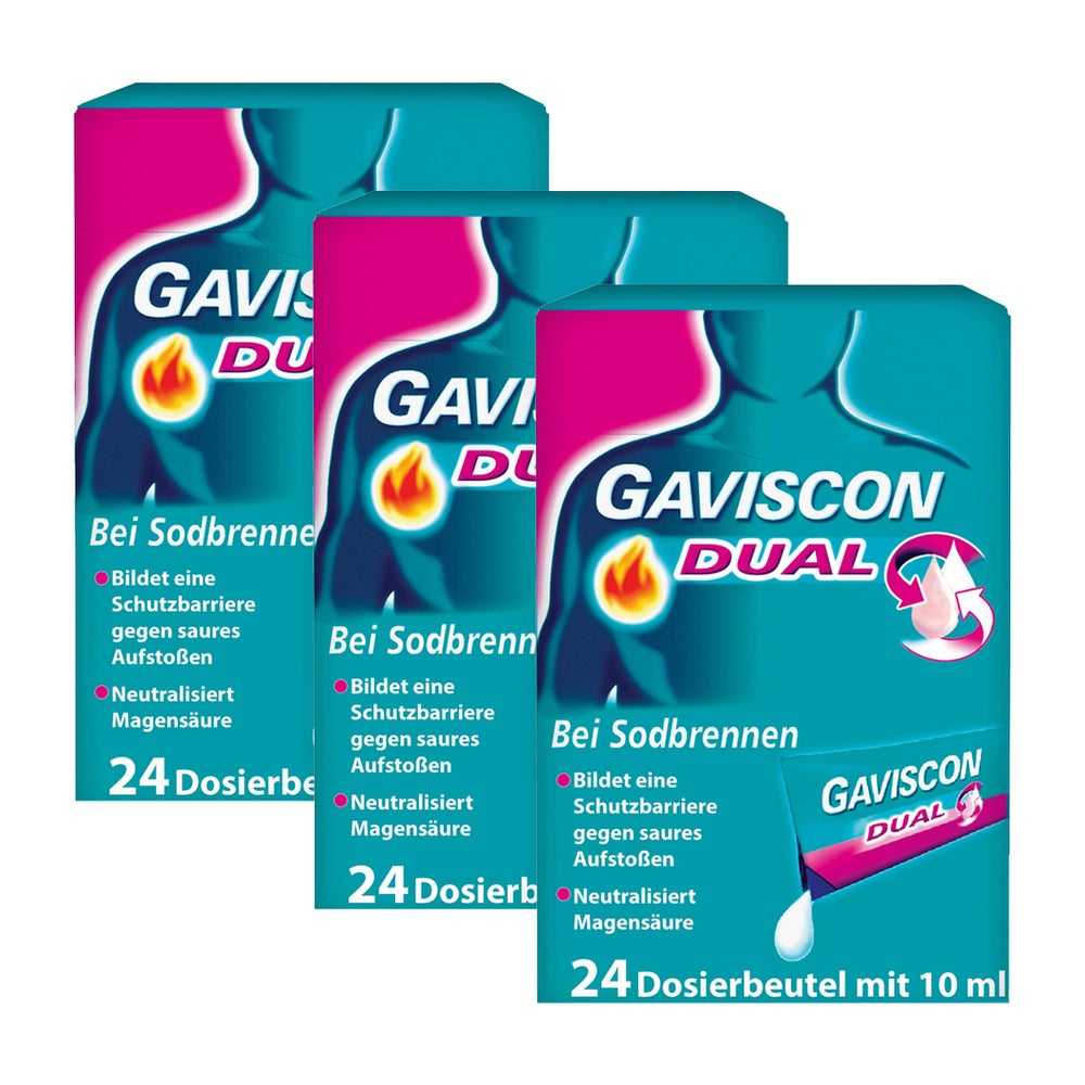 GAVISCON Dual Suspension Set 3X24X10 ml