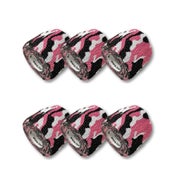 LisaCare Pflasterverband - 5cm x 4,5m - 6er Set Camo-Rosa 6 St