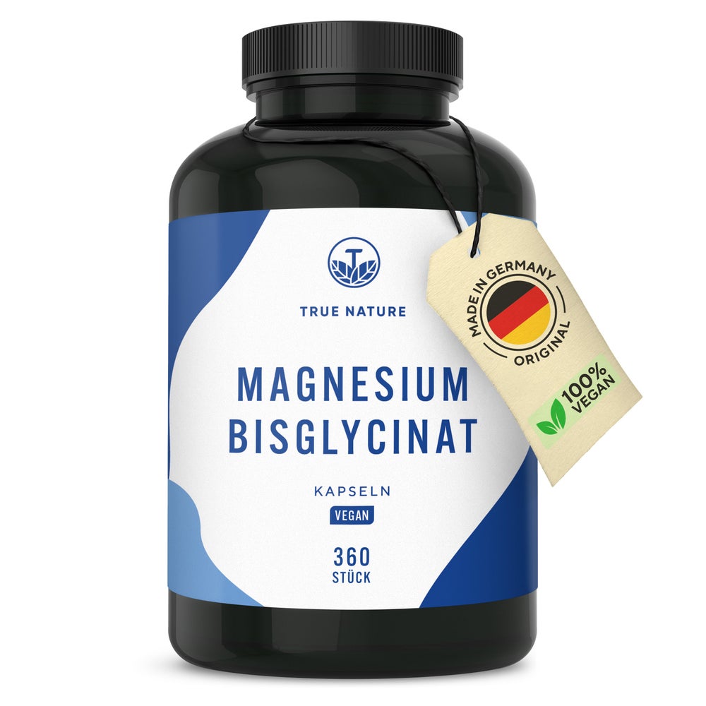 Magnesium Kapseln Vegan - Magnesium Bisglycinat, Made in DE 360 St