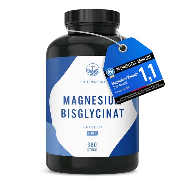 Magnesium Bisglycinat Vegan Testsieger - Magnesium Glycinat 360 St